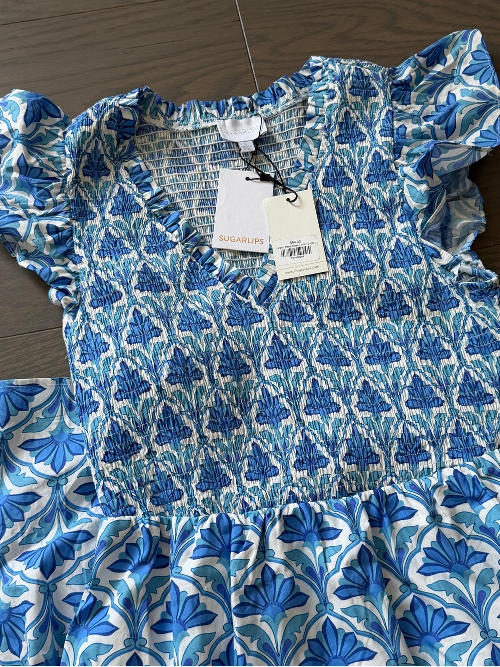 NWT Sugarlips Elyse Geo Sunfire Tiered Dress Sz L - Picture 5 of 5